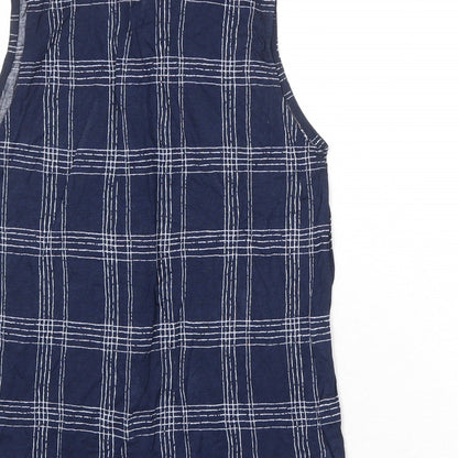 Womens UK Size 10 Marks and Spencer Blue Basic Button-Up