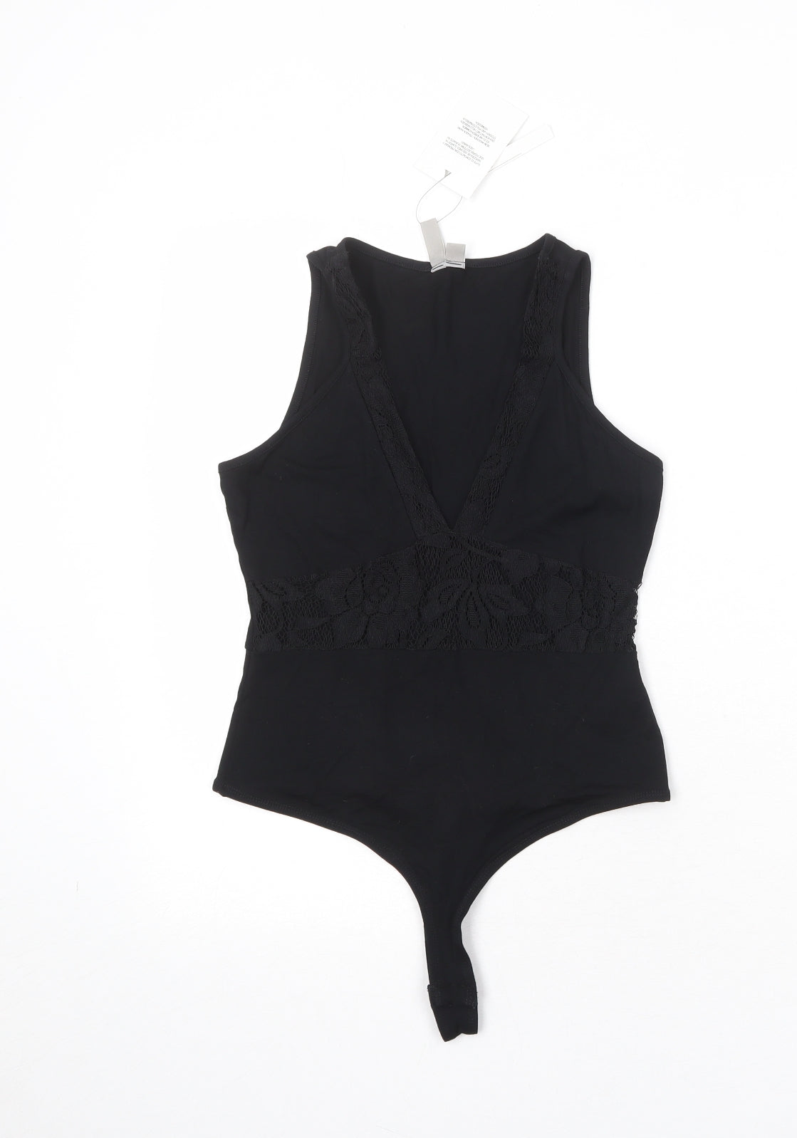 Womens UK Size 8 ASOS One-Piece Black Bodysuit