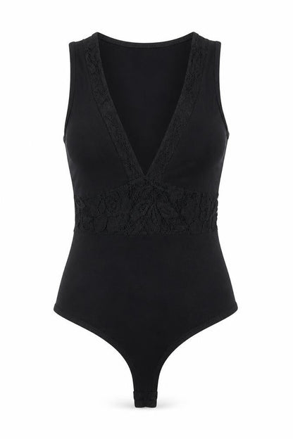 Womens UK Size 8 ASOS One-Piece Black Bodysuit