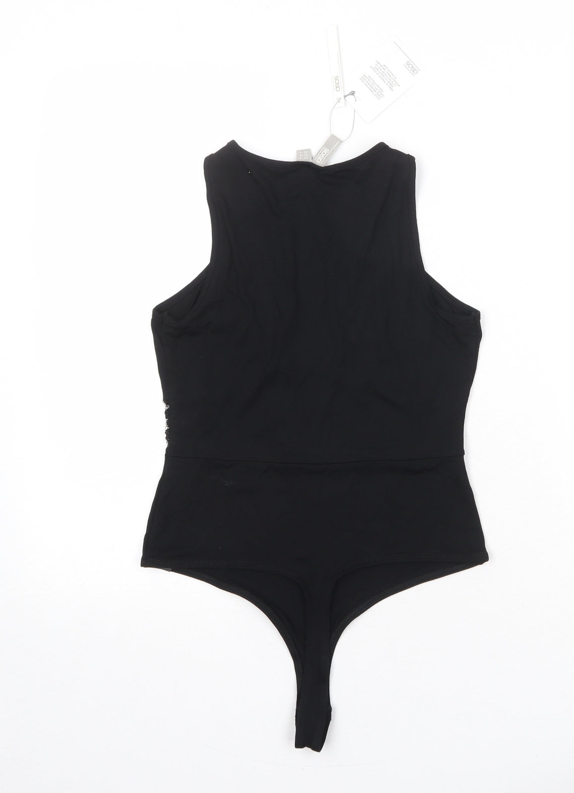 Womens UK Size 8 ASOS One-Piece Black Bodysuit