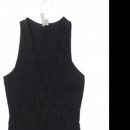 Womens UK Size 8 ASOS One-Piece Black Bodysuit