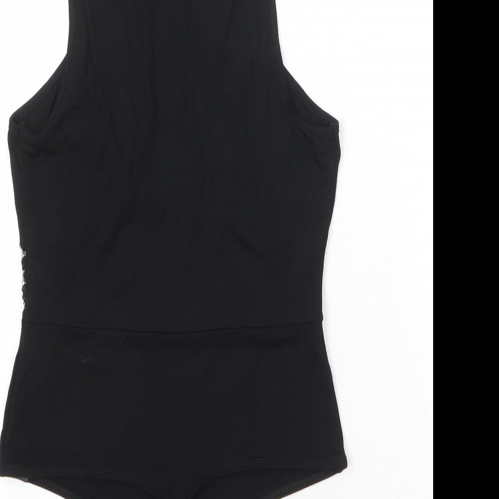 Womens UK Size 8 ASOS One-Piece Black Bodysuit