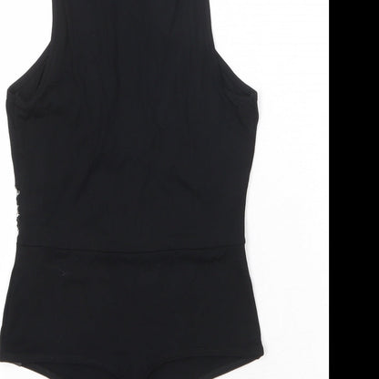 Womens UK Size 8 ASOS One-Piece Black Bodysuit
