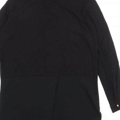 Womens UK Size 10 Marks and Spencer Black Basic Button-Up
