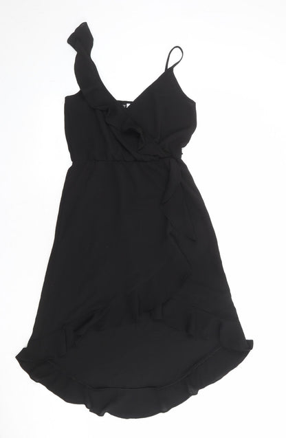 Divided by H&M Womens Black Polyester Fit & Flare Size 8 V-Neck Pullover