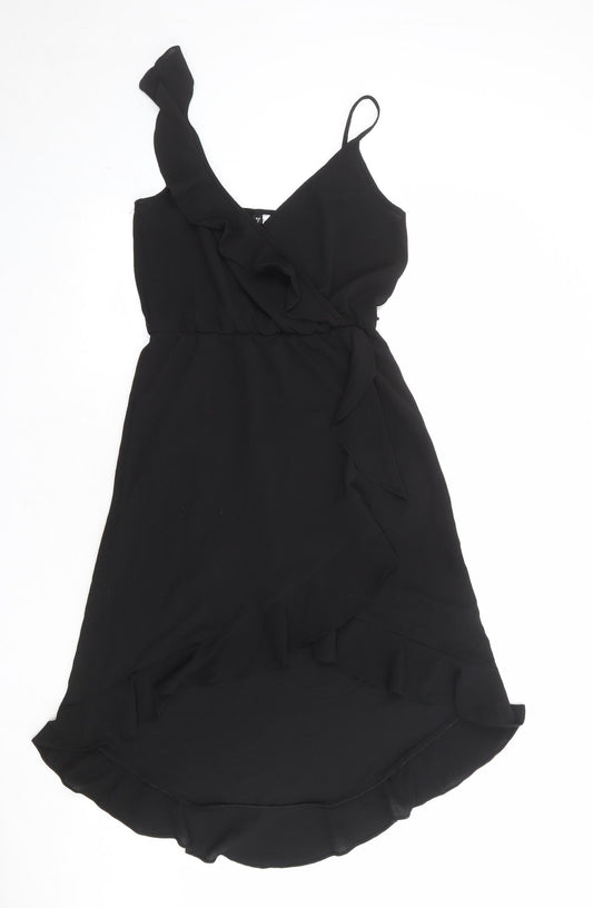 Divided by H&M Womens Black Polyester Fit & Flare Size 8 V-Neck Pullover