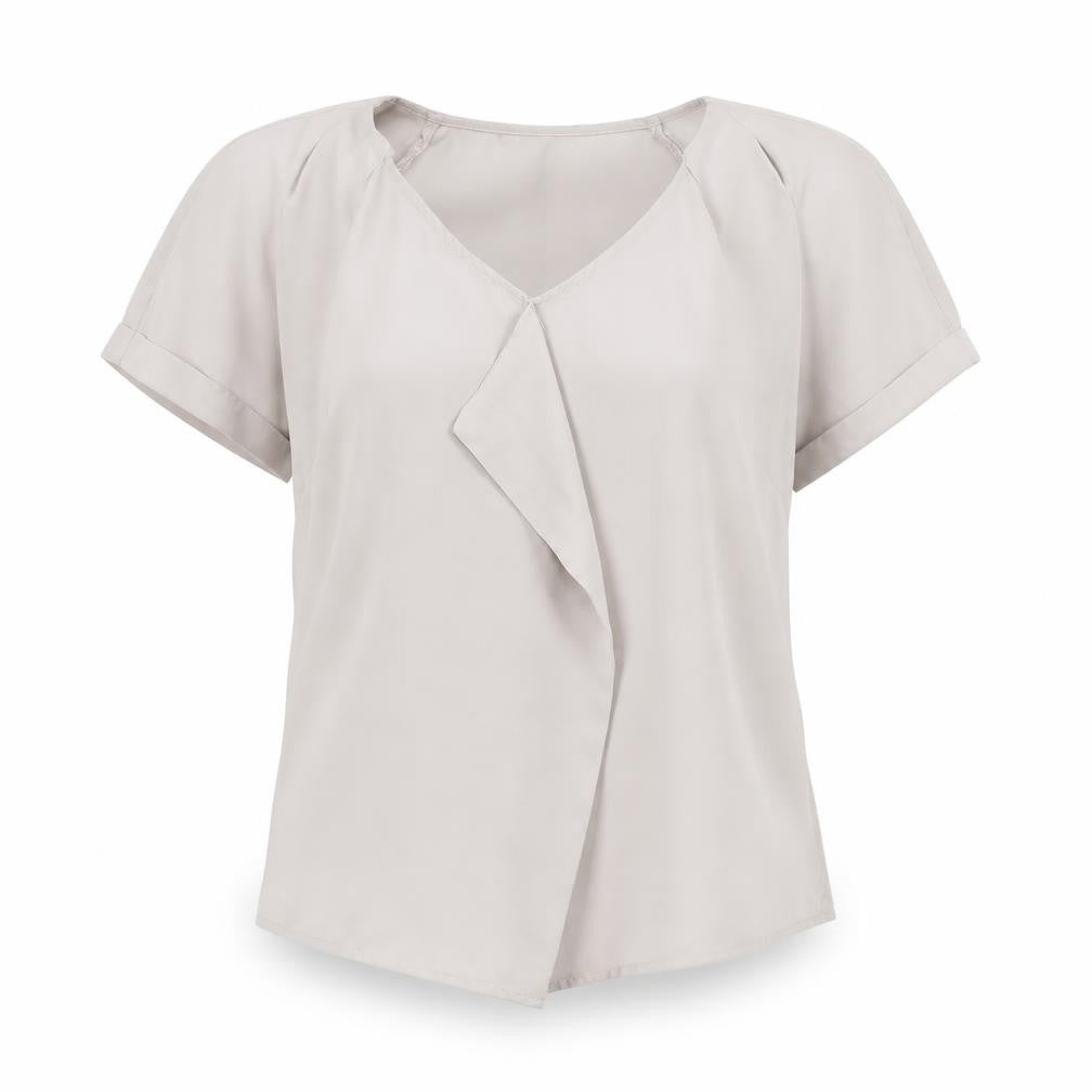 Womens UK Size 8 H&M Beige Basic Blouse