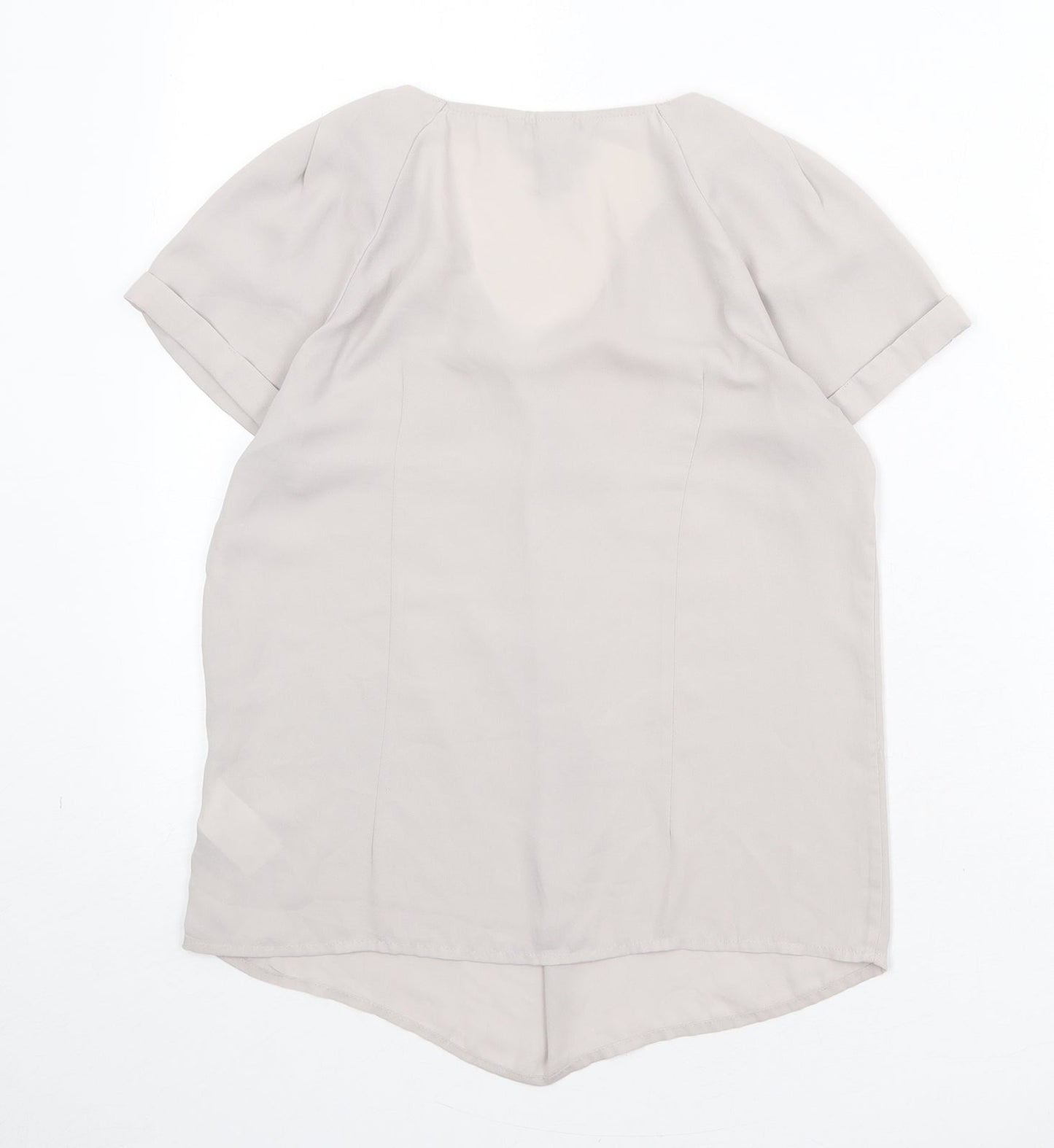 Womens UK Size 8 H&M Beige Basic Blouse