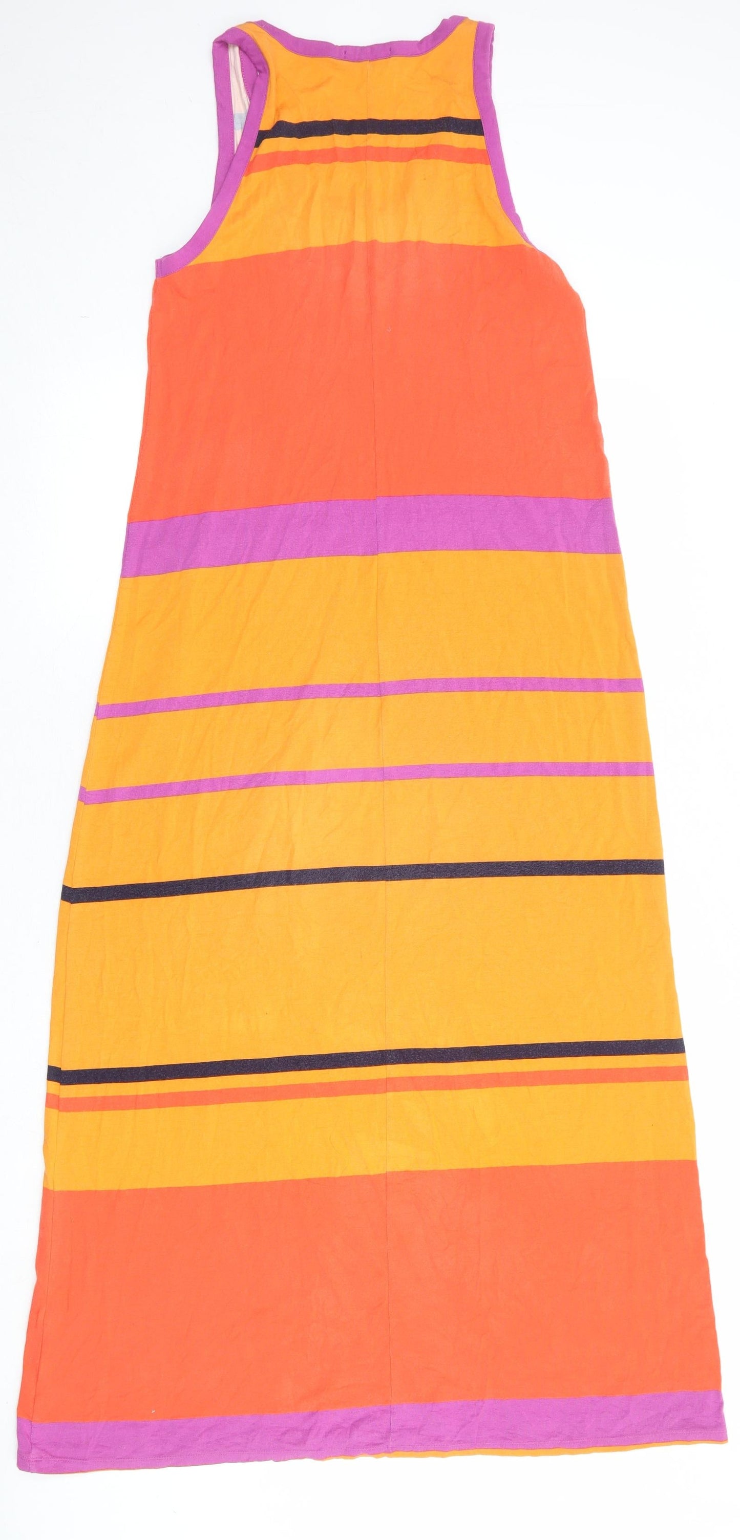 Gap Womens Multicoloured Striped Polyester Maxi Size S Scoop Neck Pullover