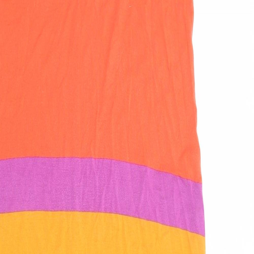 Gap Womens Multicoloured Striped Polyester Maxi Size S Scoop Neck Pullover