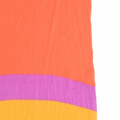 Gap Womens Multicoloured Striped Polyester Maxi Size S Scoop Neck Pullover