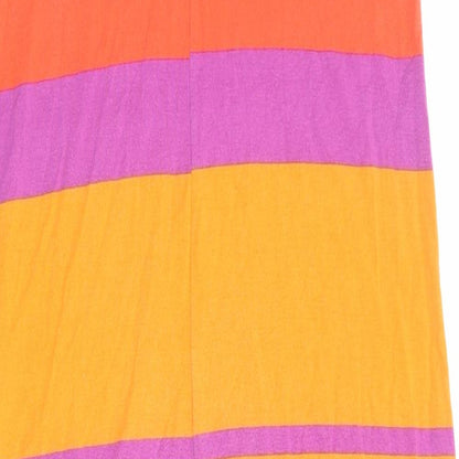 Gap Womens Multicoloured Striped Polyester Maxi Size S Scoop Neck Pullover