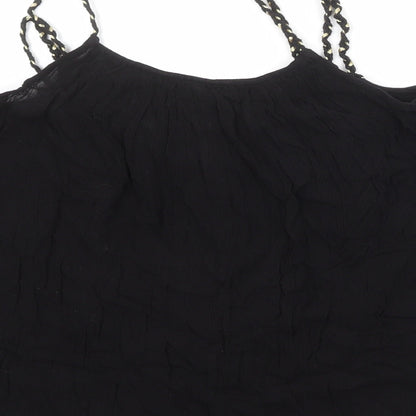 Womens UK Size 10 River Island Black Basic Blouse