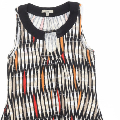 En Garde Womens Multicoloured Geometric Viscose A-Line Size 12 Round Neck Pullover