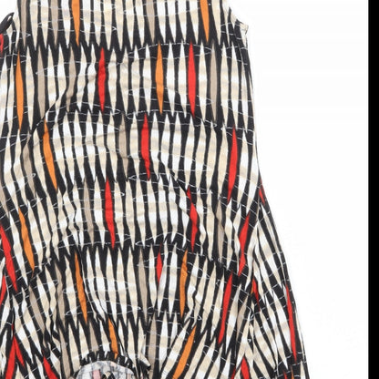 En Garde Womens Multicoloured Geometric Viscose A-Line Size 12 Round Neck Pullover