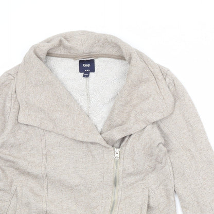Gap Womens Beige Biker Jacket Size S Zip