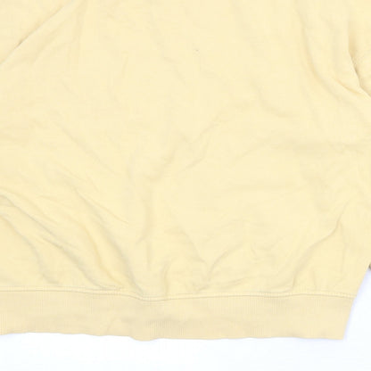 Weekday Womens Yellow 100% Cotton Pullover Sweatshirt Size S Pullover