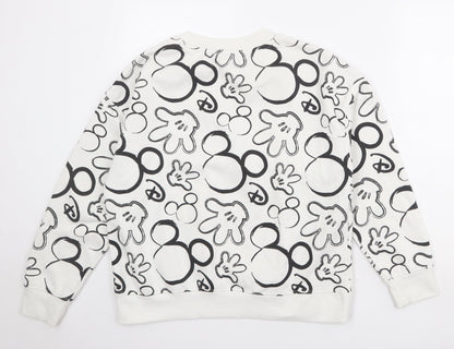 Womens UK Size 10 Disney White Pullover Sweatshirt