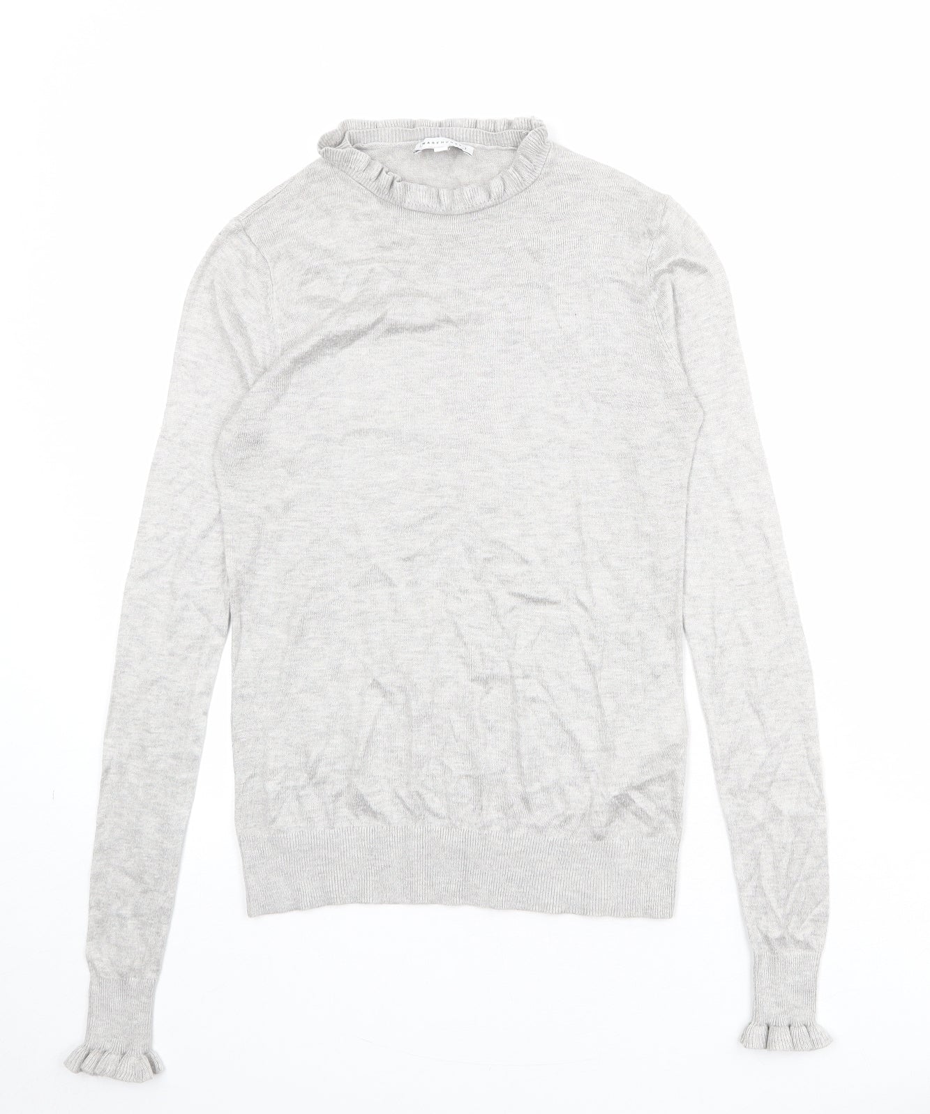 Womens UK Size 8 Warehouse Grey Pullover Jumper