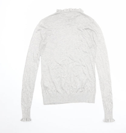 Womens UK Size 8 Warehouse Grey Pullover Jumper