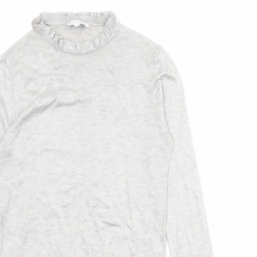 Womens UK Size 8 Warehouse Grey Pullover Jumper