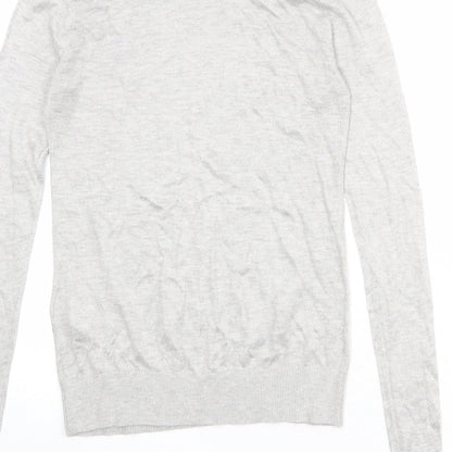 Womens UK Size 8 Warehouse Grey Pullover Jumper