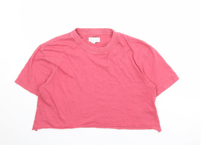 Womens UK Size S Topshop Pink Basic T-Shirt
