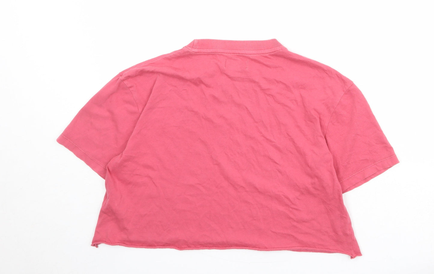 Womens UK Size S Topshop Pink Basic T-Shirt