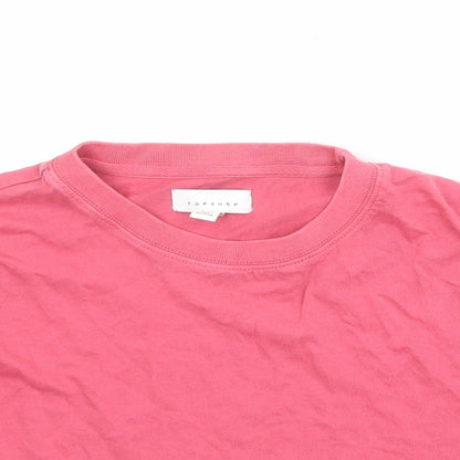 Womens UK Size S Topshop Pink Basic T-Shirt