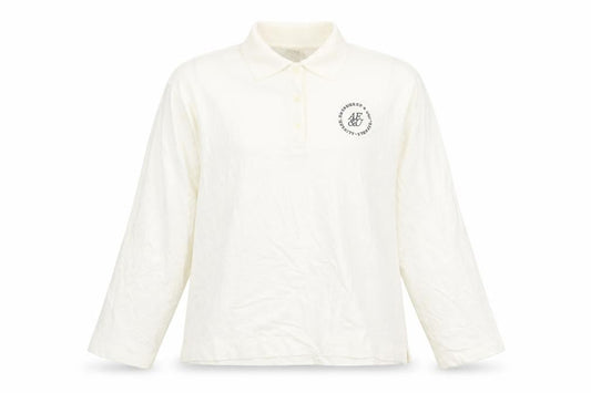 Womens UK Size L H&M Ivory Basic Polo