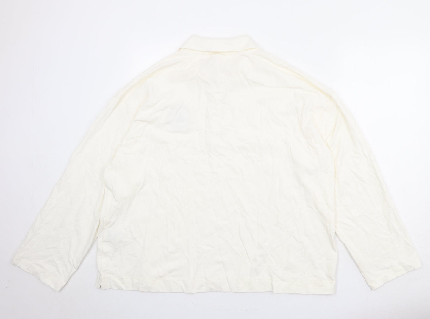 Womens UK Size L H&M Ivory Basic Polo