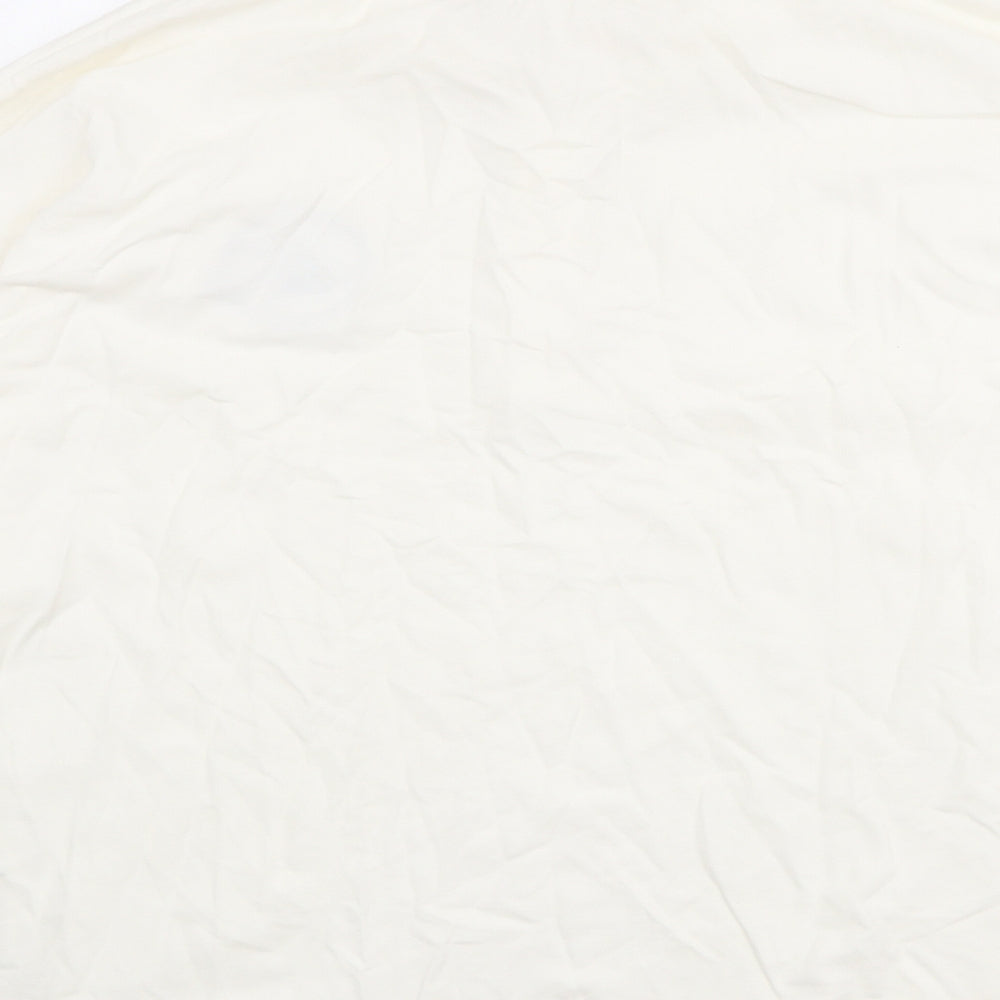 Womens UK Size L H&M Ivory Basic Polo