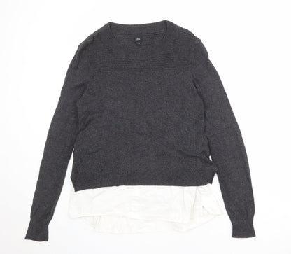 Womens UK Size 10 River Island Grey Pullover Jumper