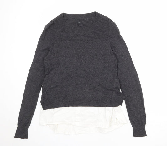 Womens UK Size 10 River Island Grey Pullover Jumper