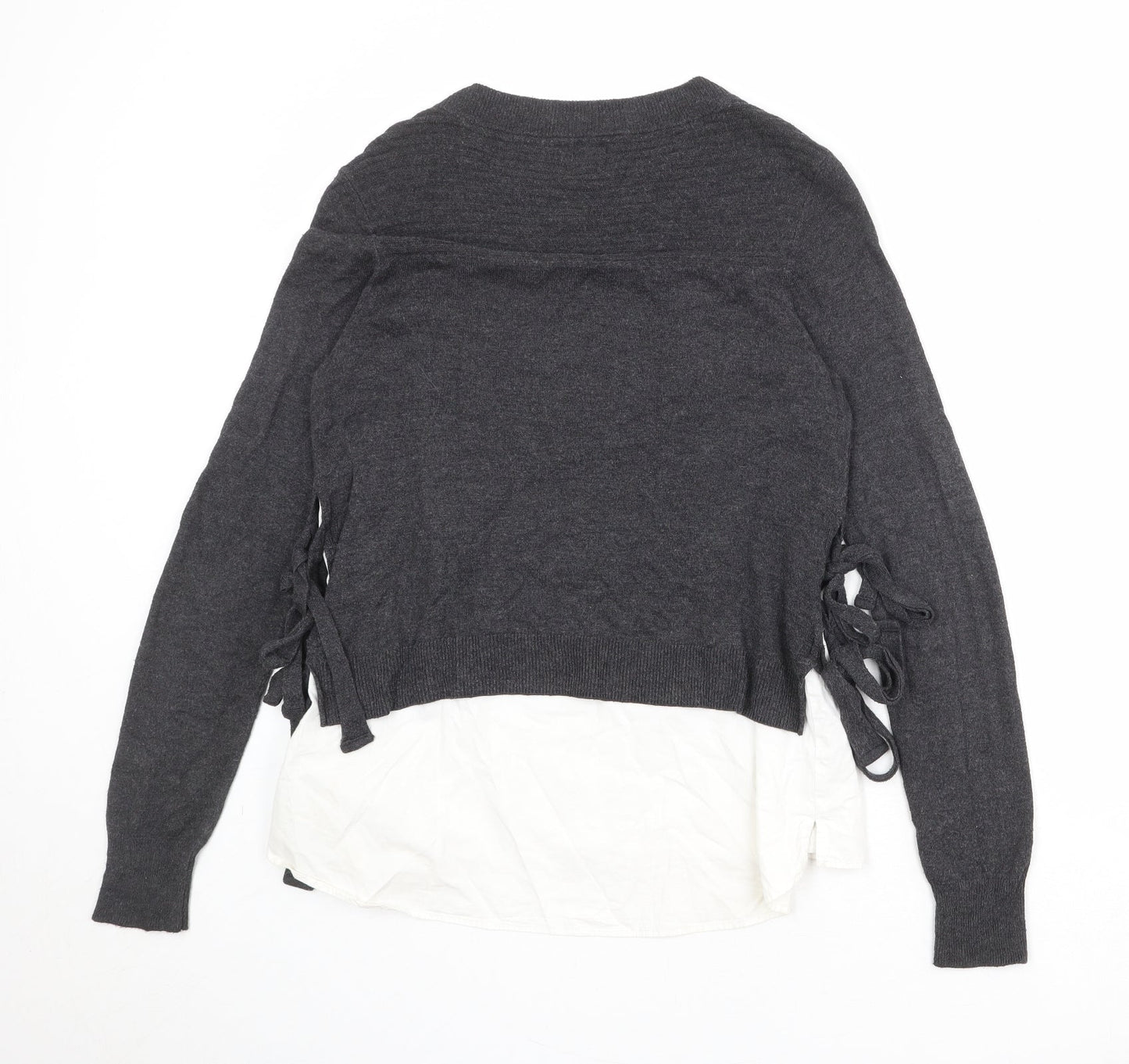Womens UK Size 10 River Island Grey Pullover Jumper