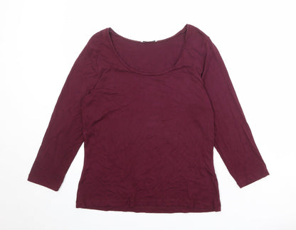 Womens UK Size 16 Artigiano Red Basic T-Shirt