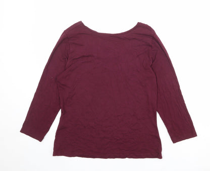 Womens UK Size 16 Artigiano Red Basic T-Shirt