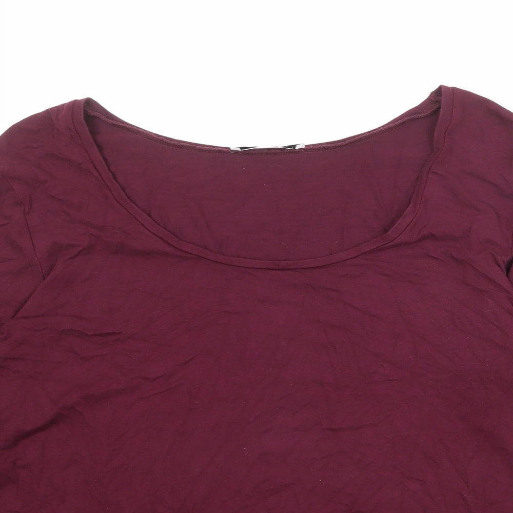 Womens UK Size 16 Artigiano Red Basic T-Shirt