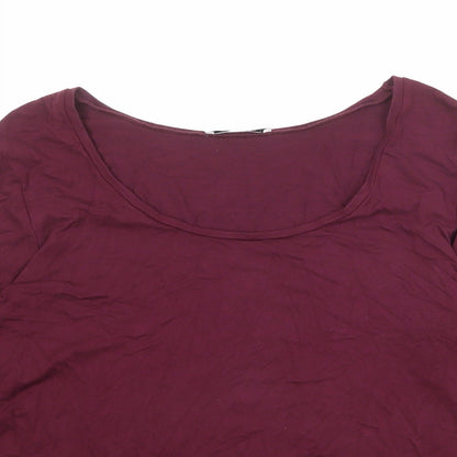 Womens UK Size 16 Artigiano Red Basic T-Shirt