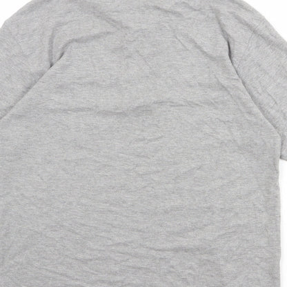 Slazenger Mens Grey Cotton Polo Size S Collared Button