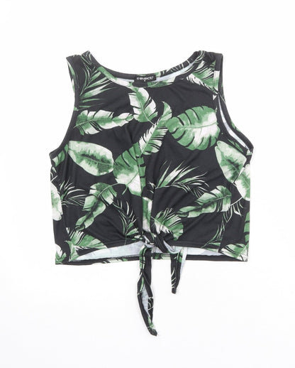 Womens UK Size M Select Black Cropped Tank