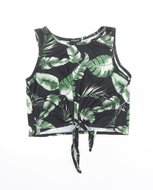 Womens UK Size M Select Black Cropped Tank