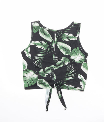 Womens UK Size M Select Black Cropped Tank