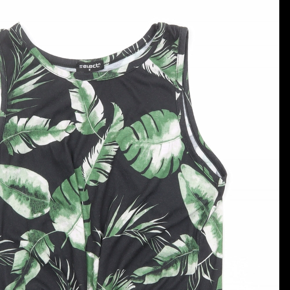 Womens UK Size M Select Black Cropped Tank