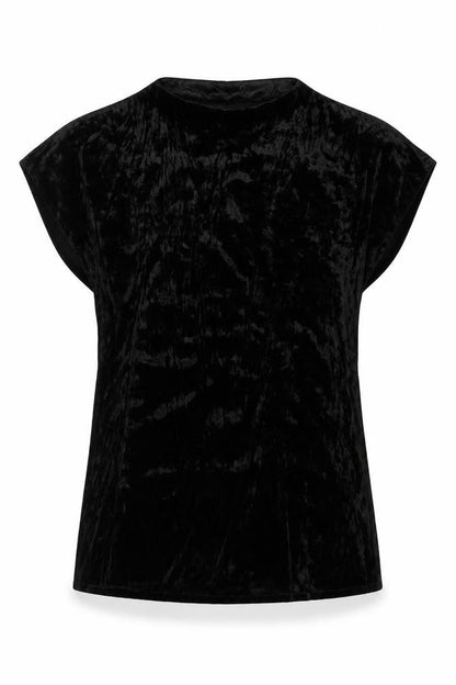 Wi & Co Womens Black Polyester Basic Blouse Size S High Neck