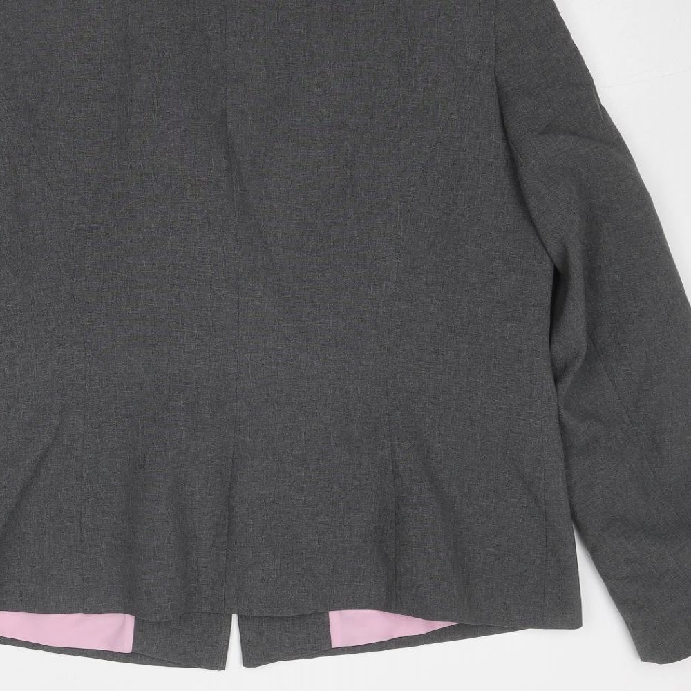 Dorothy Perkins Womens Grey Polyester Jacket Suit Jacket Size 16