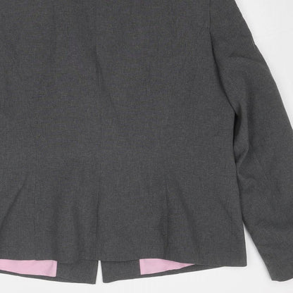 Dorothy Perkins Womens Grey Polyester Jacket Suit Jacket Size 16