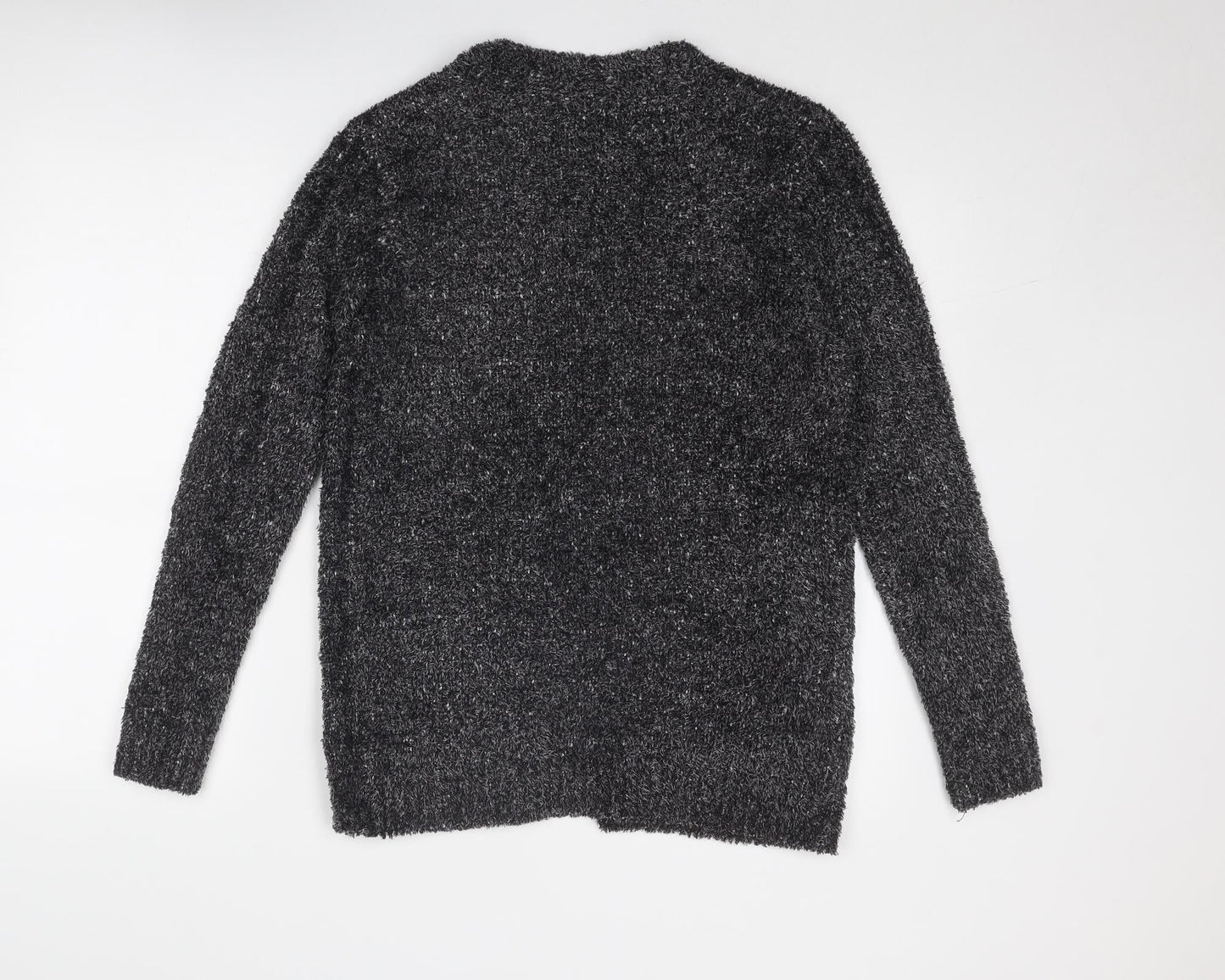 Colours of The World Womens Grey V-Neck Acrylic Cardigan Jumper Size XS