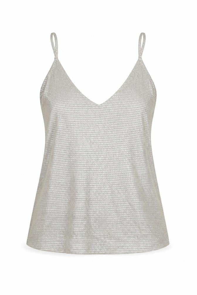 Womens UK Size XS Saint Tropez Clothing Silver Basic Tank