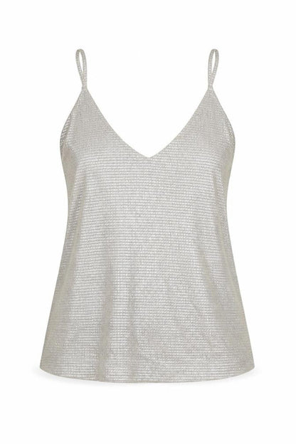 Womens UK Size XS Saint Tropez Clothing Silver Basic Tank